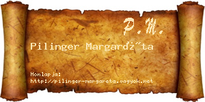 Pilinger Margaréta névjegykártya